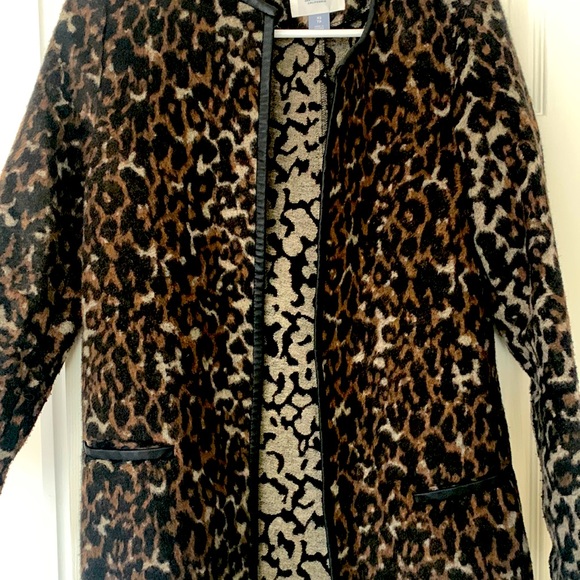 Leopard print open front sweater jacket - Ready to wear! - Picture 1 of 4